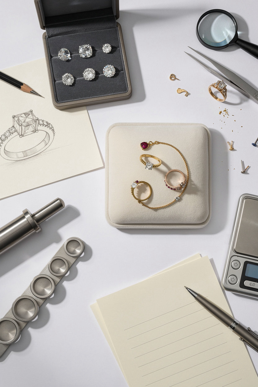 Amira Gold custom engagement ring design - Los Angeles jewelry craftsmanship